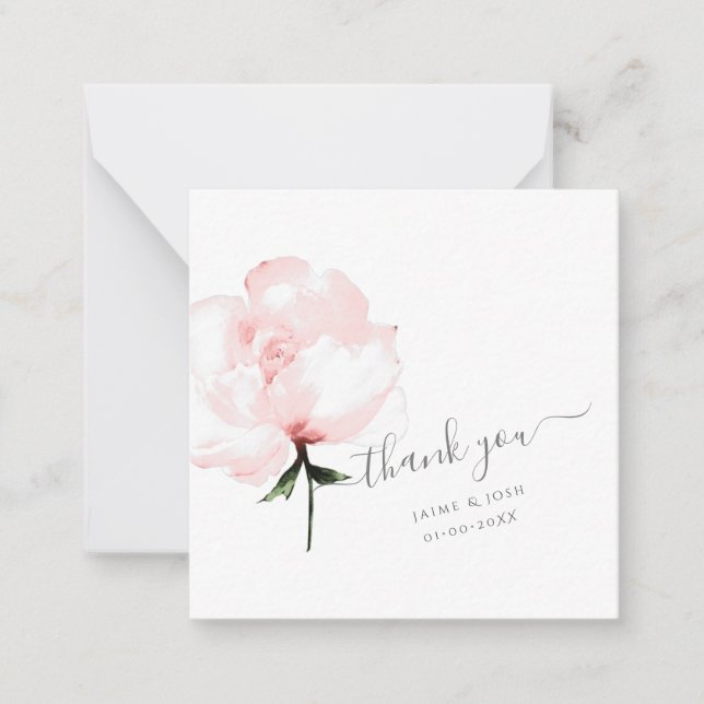 Carte De Correspondance PixDezines Aquarelle rose pâle (Devant)