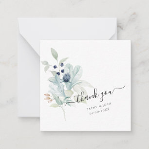 Carte De Correspondance PixDezines Dusty Blue Aquarelle Cotton Buds