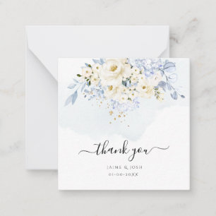 Carte De Correspondance PixDezines Elegant H2 Ice Blue Hyde Cream Roses