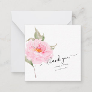 Carte De Correspondance PixDezines Pink Watercolor Garden Rose Note Card