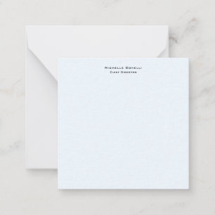 Carte De Correspondance Plat professionnel minimaliste moderne Alice Blue