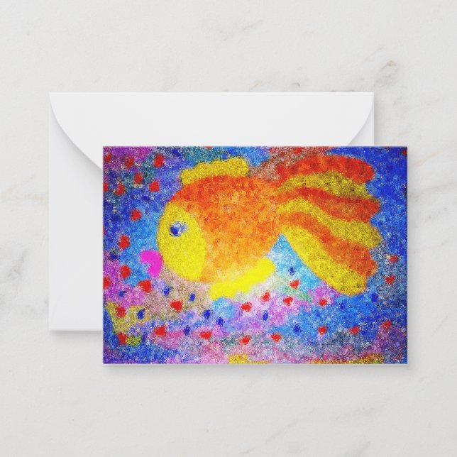 Carte De Correspondance Poisson doré (Devant)