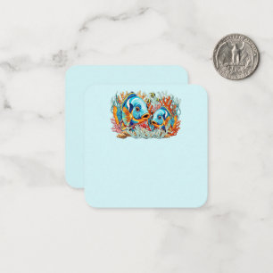 Carte De Correspondance Poissons Tropicaux Vibes Colorés d'Été