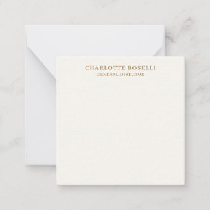 Carte De Correspondance Police Cream Gold Serif Nom Professionnel Poste