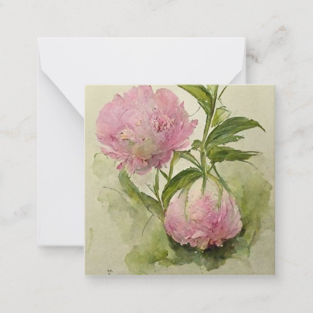 Carte De Correspondance Poon rose délicatIes (Devant)