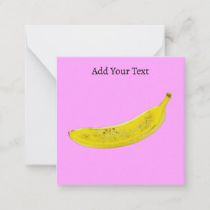 Carte De Correspondance Pop Art Banana rose Arrière - plan personnalisé