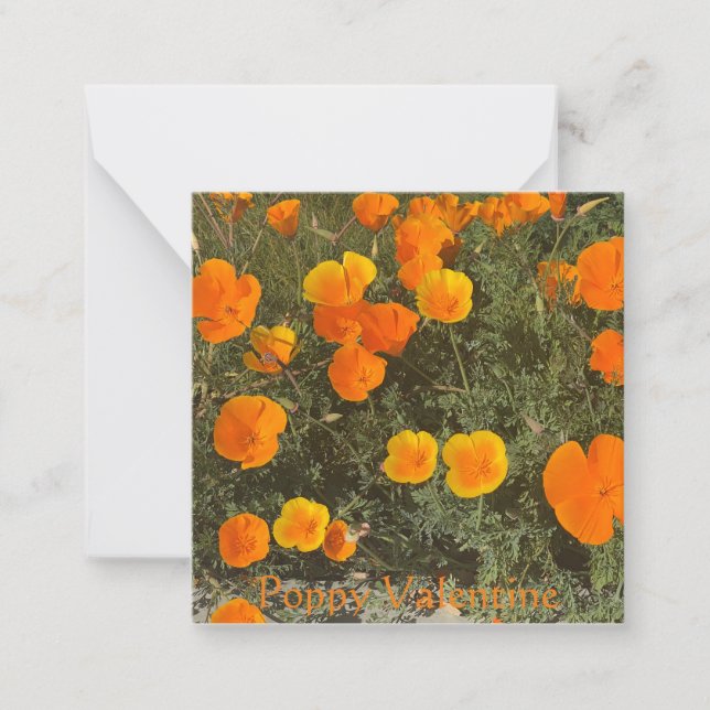 Carte De Correspondance Poppy Valentine (Devant)