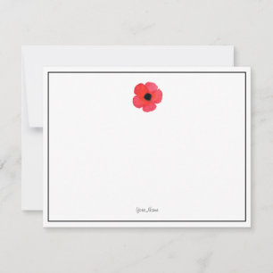 Carte De Correspondance Populaire rouge Aquarelle