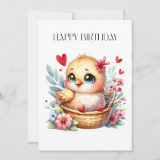 Carte De Correspondance Poulet de naissance mignon.