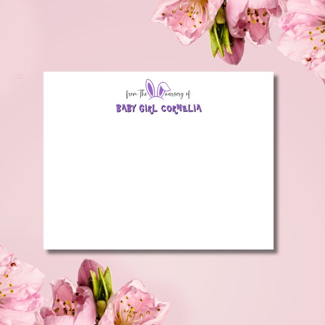 Carte de correspondance pour la nurserie aux oreil (Créateur téléchargé)