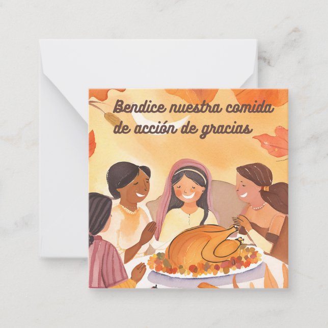 Carte De Correspondance Prière d'action de grâce espagnole (Devant)