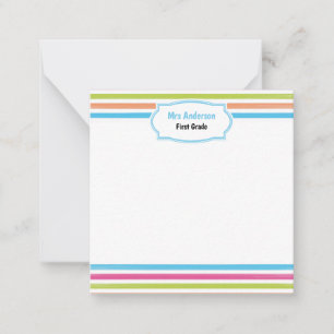 Carte De Correspondance Professeur Fun Candy Stripe