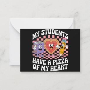 Carte De Correspondance Professeur Mes élèves ont une pizza de mon cœur