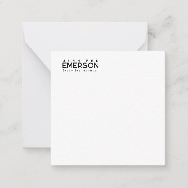 Carte De Correspondance Professional minimalist modern plain  (Devant)