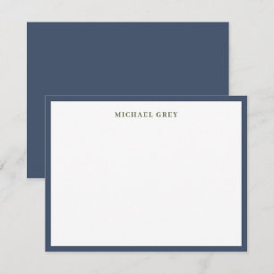 Carte De Correspondance Professionnel à bordure bleue moderne