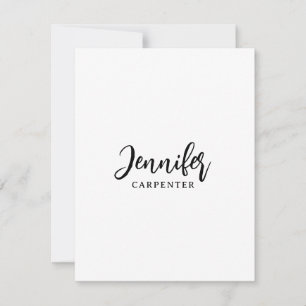 Carte De Correspondance Professionnel élégant moderne minimaliste ajouter
