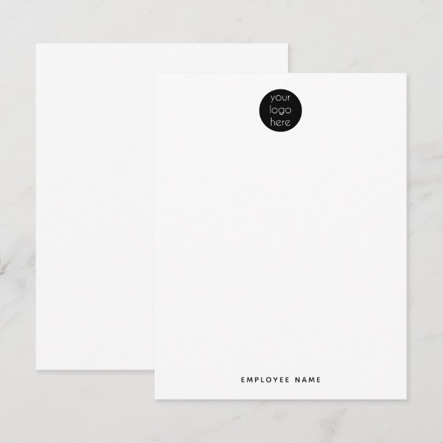 Carte De Correspondance Professionnel Entreprise Logo Employé (Devant / Derrière)