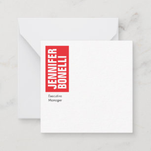 Carte De Correspondance Professionnel minimaliste moderne en blanc