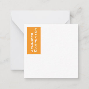 Carte De Correspondance Professionnel minimaliste orange moderne