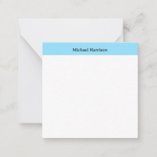 Carte De Correspondance Professionnel Minimaliste Plat Bleu Blanc