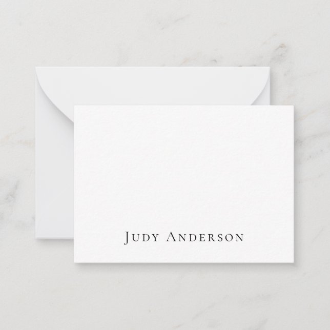 Carte De Correspondance Professionnel Plain Moderne Élégant Votre Nom (Devant)