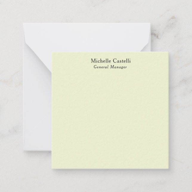 Carte De Correspondance Professionnel Unique Classique Simple (Devant)