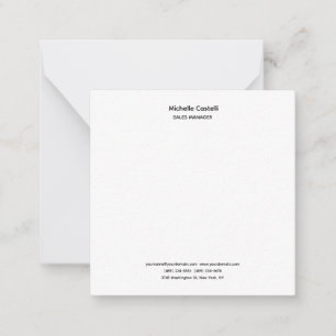 Carte De Correspondance Professionnel Unique Classique Simple