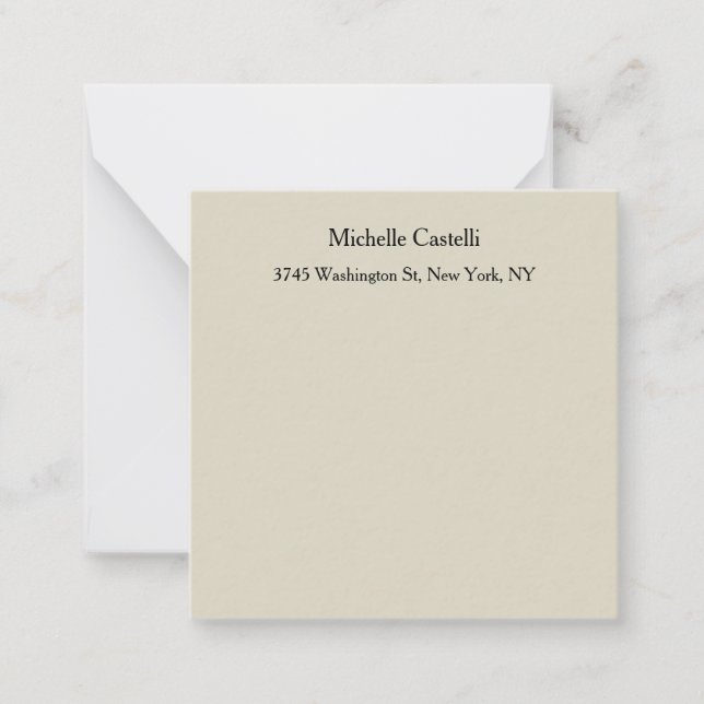 Carte De Correspondance Professionnel Unique Classique Simple (Devant)