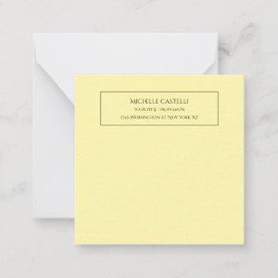 Carte De Correspondance Professionnel Unique Classique Simple Couleur Crèm