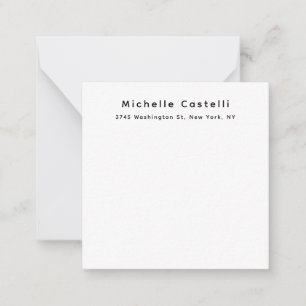 Carte De Correspondance Professionnel Unique Classique Simple Noir & Blanc