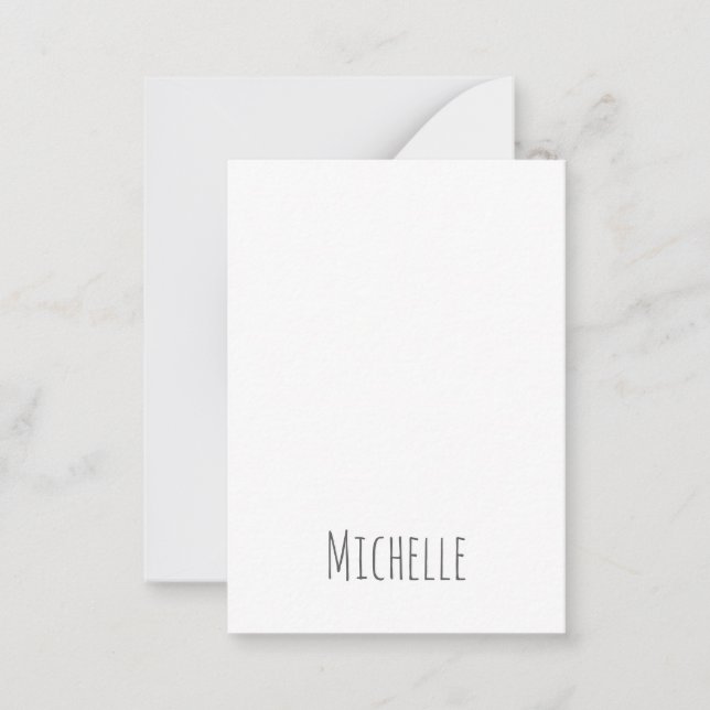 Carte De Correspondance Professionnel Unique Classique Simple Votre Nom (Devant)