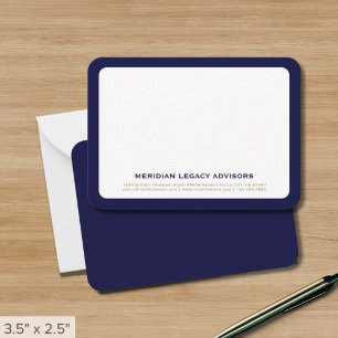 Carte De Correspondance Professionnelle Marine Blue Typographie