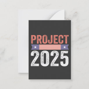 Carte De Correspondance Projet 2025 Trump American Patroitic T-Shirt