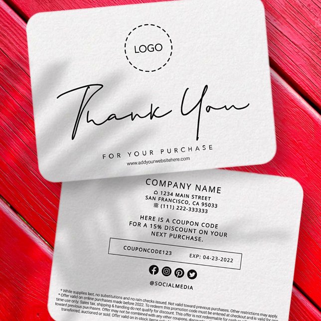 Carte De Correspondance Promo simple et moderne de logo d'entreprise perso (Créateur téléchargé)