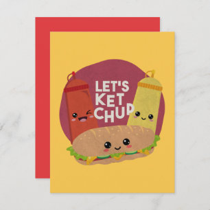 Carte De Correspondance Pun Fast Food : Ketchup