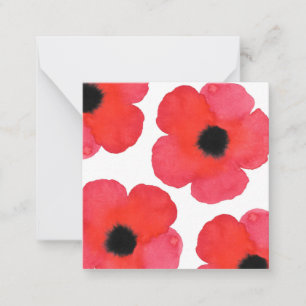 Carte De Correspondance Quatre pavots rouges