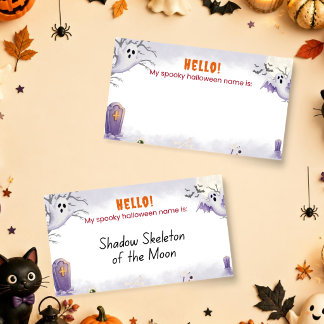 Carte De Correspondance Quel est votre nom effrayant d'Halloween ? Jeu de 