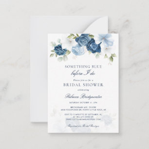 Carte De Correspondance Quelque Chose Floral Bleu Avant De Faire Fête des