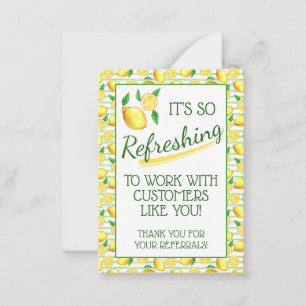 Carte De Correspondance Rafraîchir La Pop De Citron D'Été Par