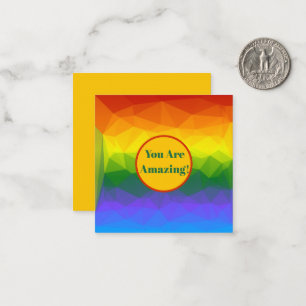 Carte De Correspondance Rainbow Ombre Polygon