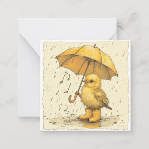 Carte De Correspondance Raindrop Rhythm : Chick Music pour votre coeur