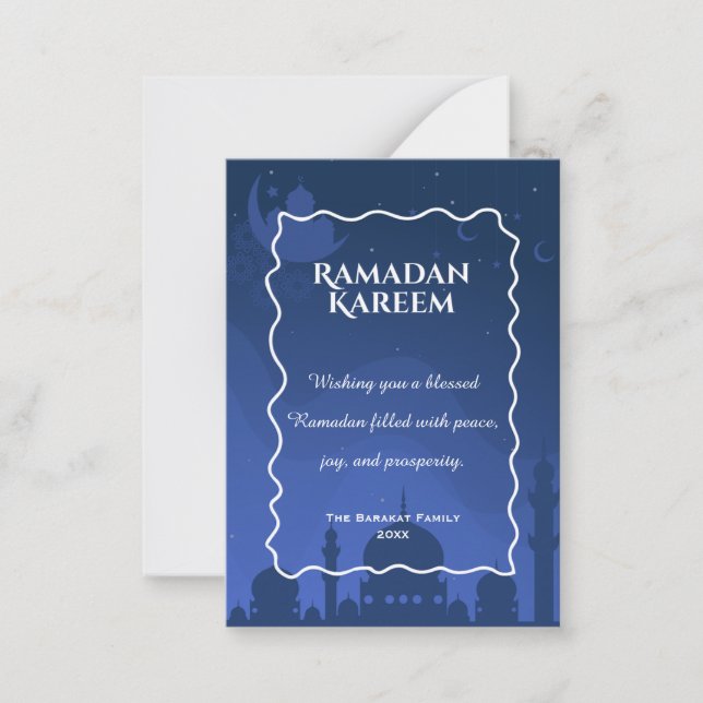 Carte De Correspondance Ramadan Kareem Personalized Greeting Card | Elegan (Devant)