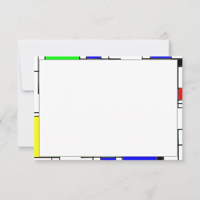 Carte De Correspondance Random Squares Homage To Mondrian (Devant)