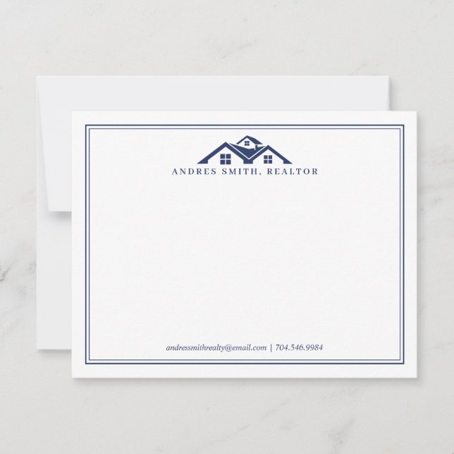 Carte De Correspondance Réalisateur de papeterie professionnel immobilier (Devant)
