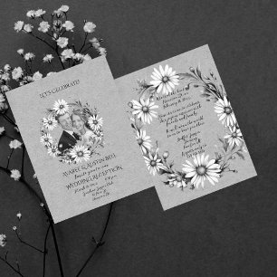 Carte De Correspondance Réception de mariage après la fête de fête B/W