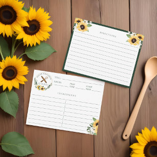 Carte De Correspondance Recette de tournesol jaune en bois