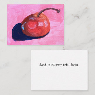 Carte De Correspondance Red Cherry Mini Notecard