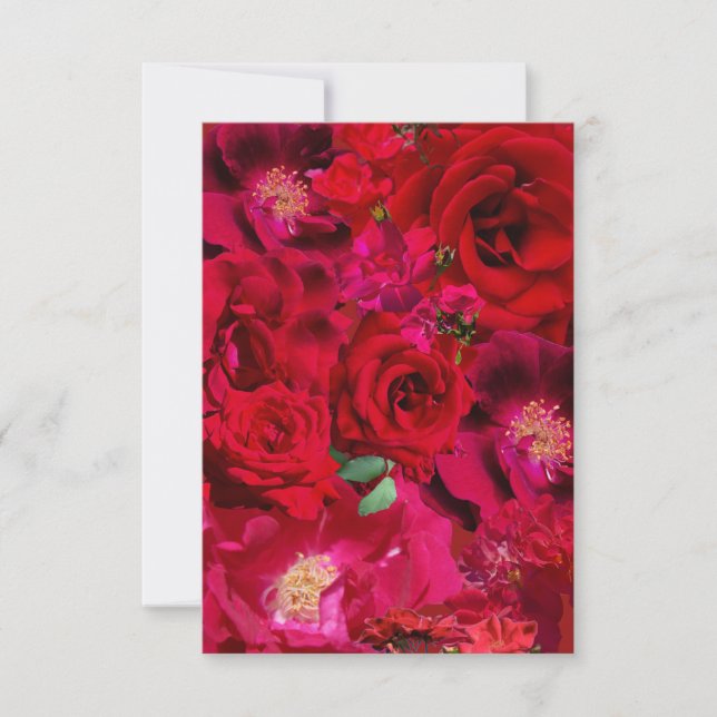 Carte De Correspondance Red Rose Collage (Devant)