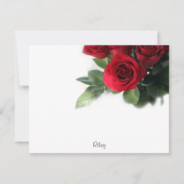 Carte De Correspondance Red Roses Vignette (Devant)