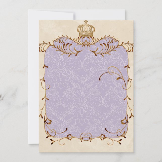 Carte De Correspondance Regal Egrets, Swirls & Damask - Merci Notes (Devant)